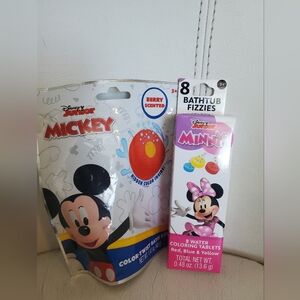 Disney Mickey Mouse Color Twist Bath Bomb & Minnie Mouse Water Coloring Tablets